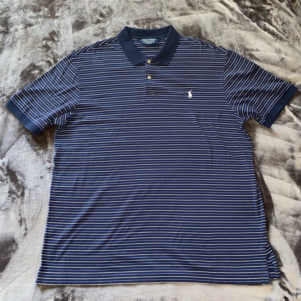 Men’s striped Polo by Ralph Lauren, Size XL